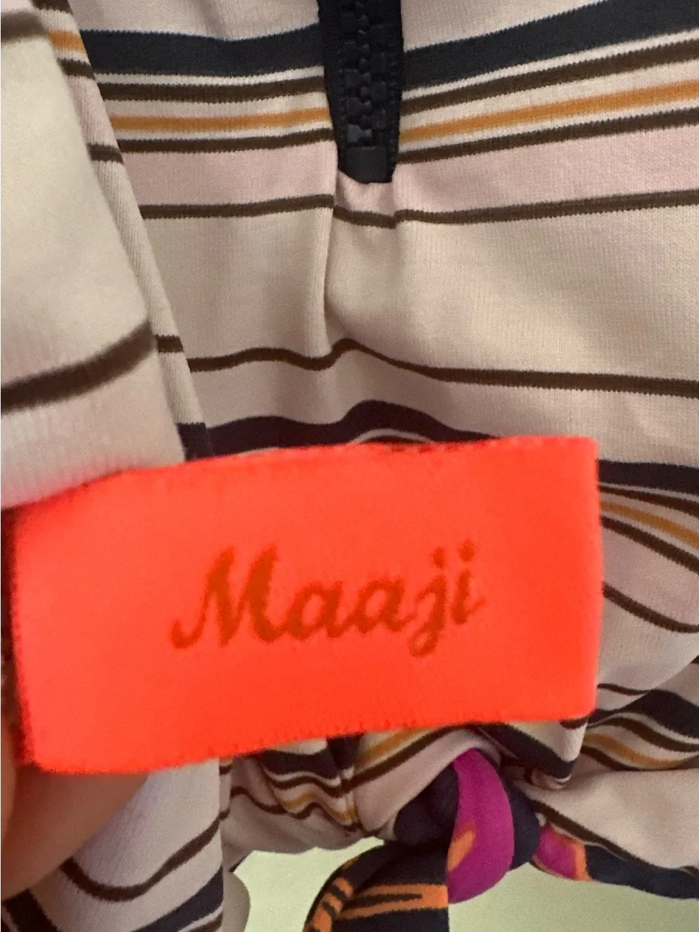 Maaji Navy, Fuchsia and Orange Floral Kids One-Piece Top
